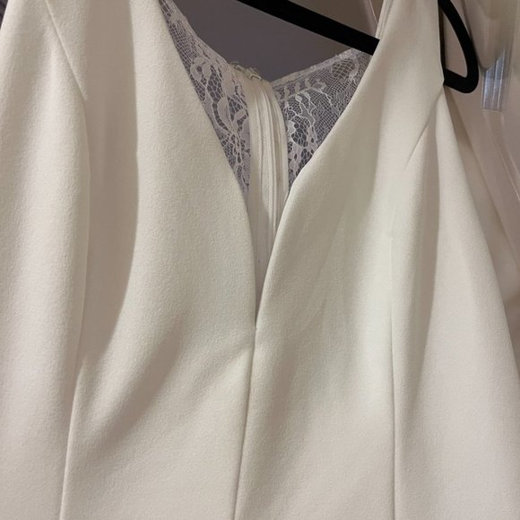 Lulu's Long-Lasting Love Ivory Lace V-Neck Mermaid Dress - Picture 7 of 15